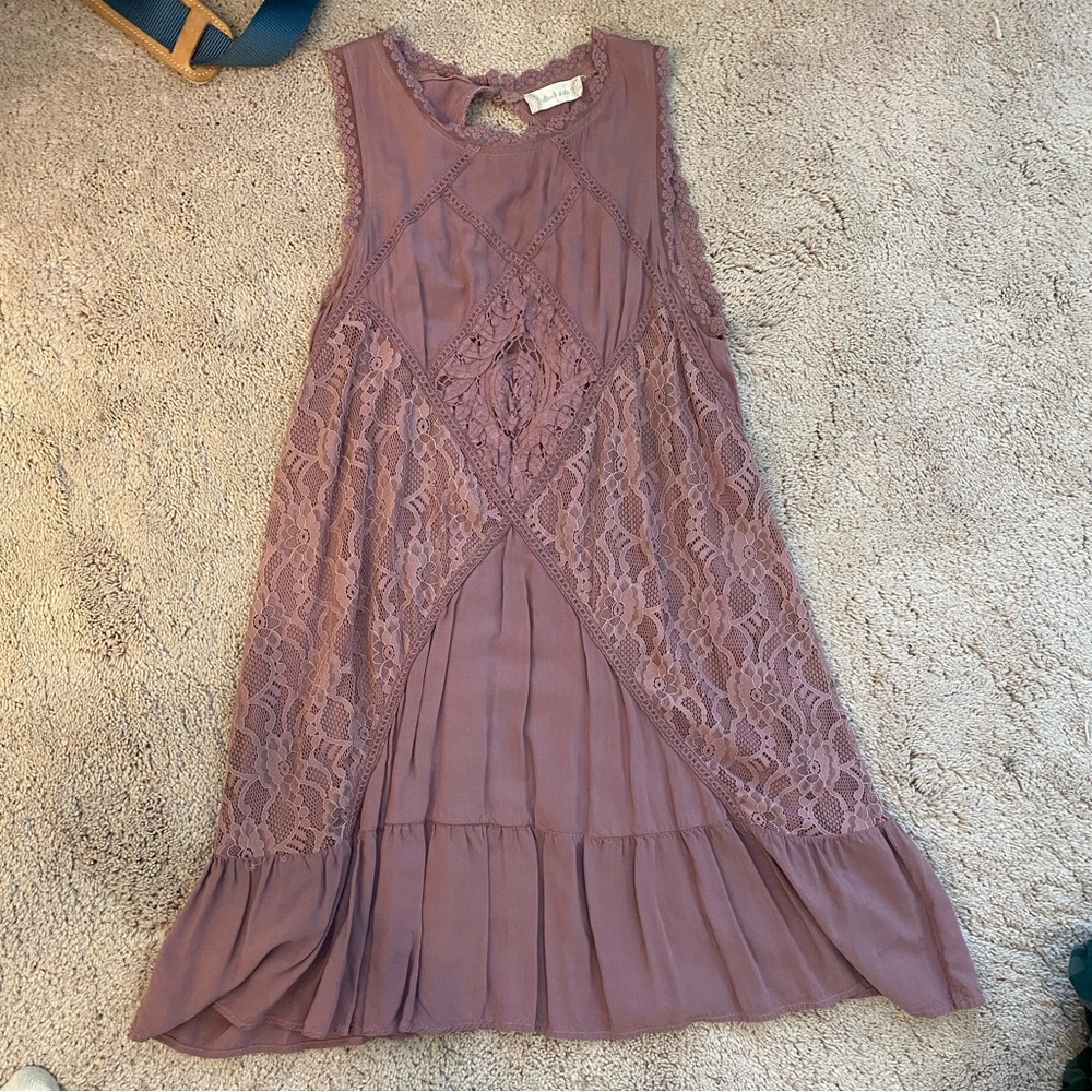 Mauve lace detail dress from altar’d state